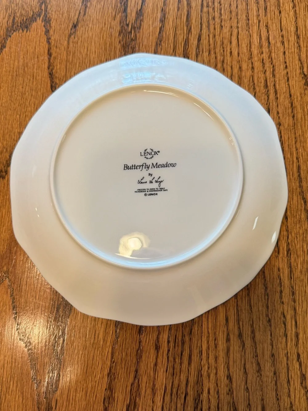 Lenox Butterfly Meadow Scalloped Canape Plate EUC